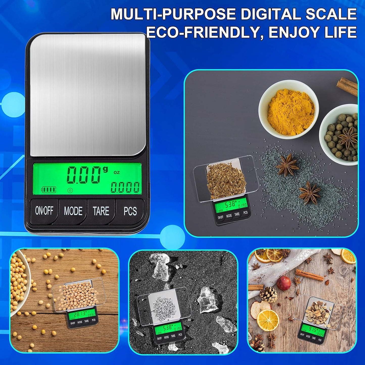 American Weigh Scales Digital Pocket Scale AC Series 1200g x 0.1g | High Precision 0.1g Accuracy Mini Gram Scale for Kitchen, Lab, Jewelry, Coin Scale, Small Digital Gram Scale Portable Travel Scale