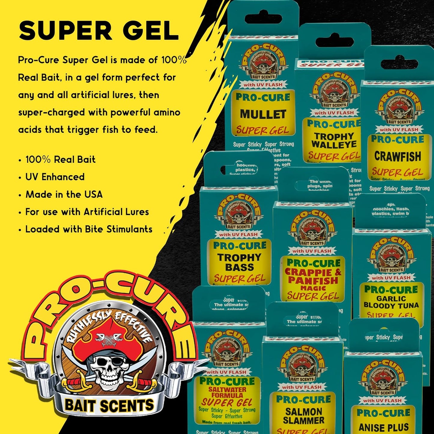 Pro-Cure G2-GNT Garlic Nightcrawler Sup Gel 2 oz., Multi