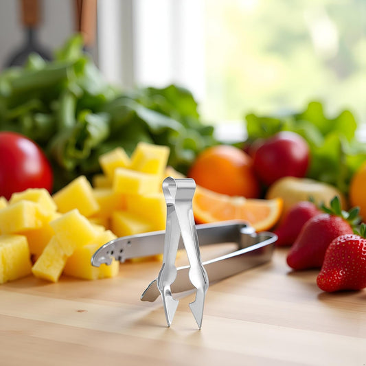 Stainless Steel Multi-Functional Fruit and Vegetable Stem Remover Clip, 2024 New Metal Pineapple Seed Remover Clip Huller Stem Remover,Strawberry HullerFruit and Vegetable Tools,Kitchen Utensils