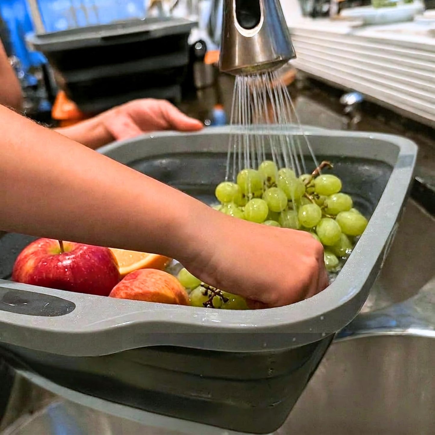 3pcs Barbecue Prep Tub, BBQ Blanket, Meat Shredder Claws | Collapsible 3 in 1 Cutting Board with Colander & Dish Basin, Insulated 21" Meat Resting Bag, Barbecue Grilling Accessories