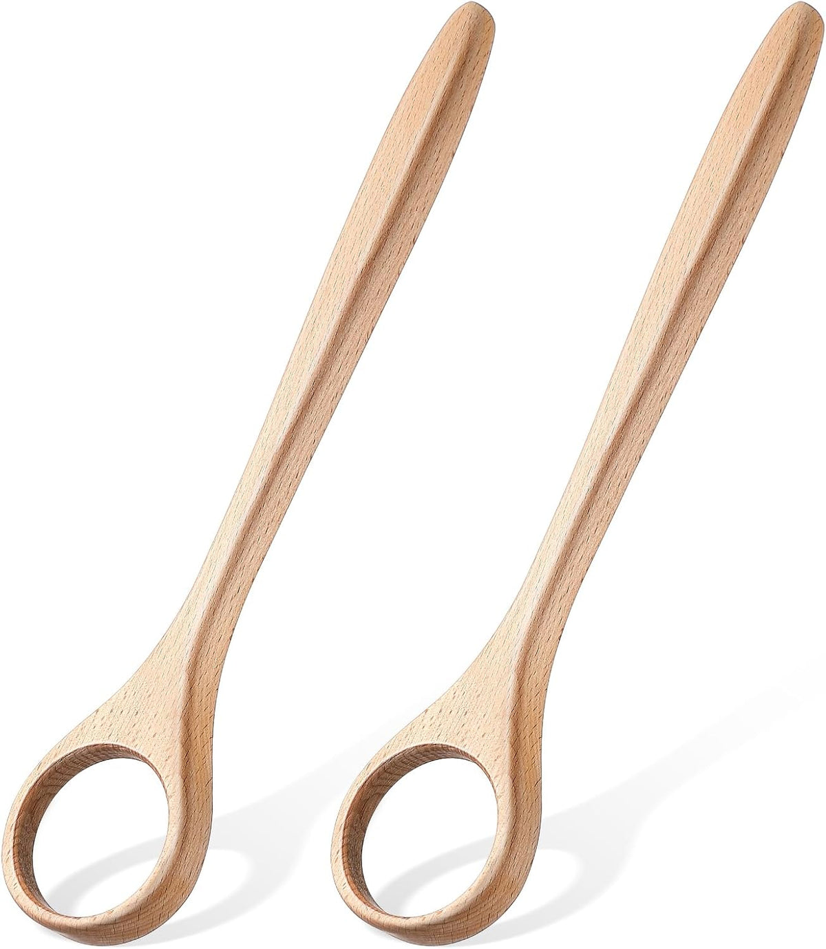 12 Inch Wooden Danish Dough Whisk Sourdough Whisk Dough Mixer Bread Whisking Tool for Mixing Sourdough Bread Baking Supplies for Pastries, Egg, Pizza(1 Pcs)