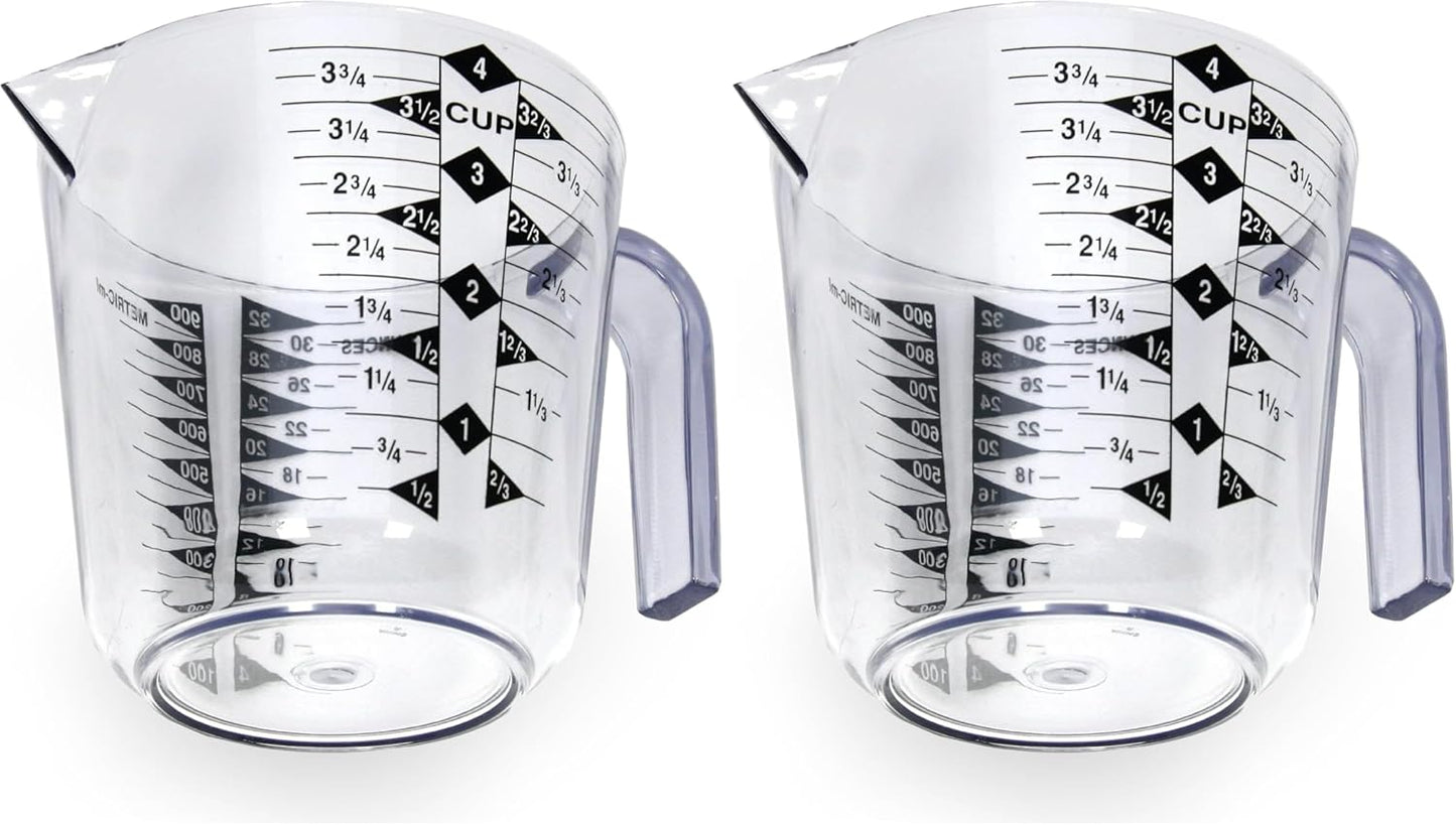 Chef Craft Select Plastic Measuring Cup, 4 Cup, Clear