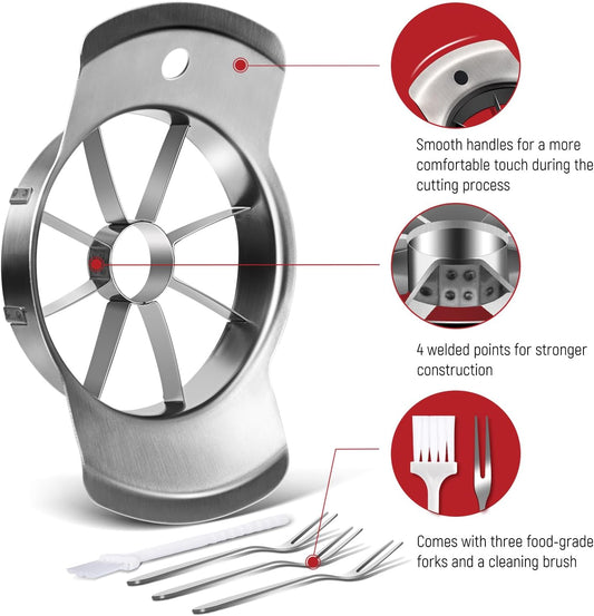 Apple Slicer, ARRITZ Stainless Steel Apple Cutter 8 Slices, Sharp Blade