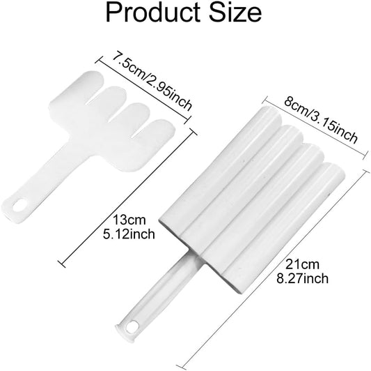 2 Pcs White Creative Kitchen Triple Meatball Maker, DIY Meatball Making Tools Set, Non-Stick Meat ball Maker for Meatballs Lovers Melon Ballers Fruit and Vegetable Tools (COLOR:White)