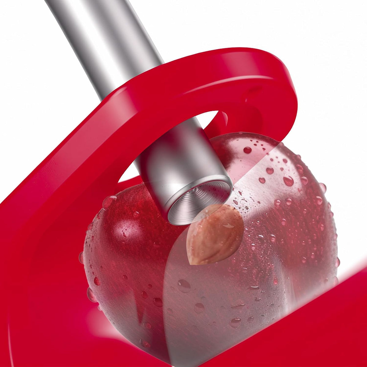 Cherry Pitter - Stainless Steel Cherries Pitter Tool Cherries Corer Cherry Remover for Making Cherry Jam with Lock Design(Black)