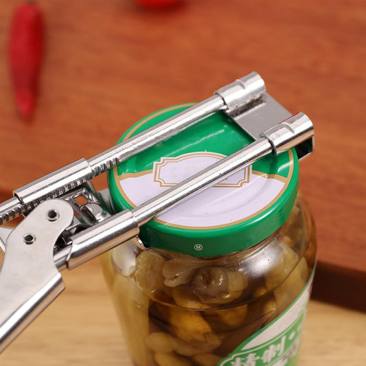 2 Pack Adjustable Stainless Steel Jar Opener, Easy Grip Manual Bottle & Tight Lid Opener for Elderly, Arthritis, Women and Children
