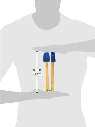 2-Piece Mini Spatula Set, Blue, 8" x 1.25" x 1.5"
