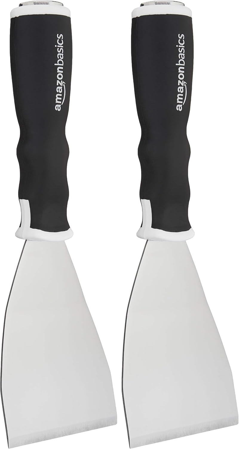 Soft Grip Bent Scraper with Pole Socket, Heavy-Duty Hammer End for High-Reach Scraping, 3"