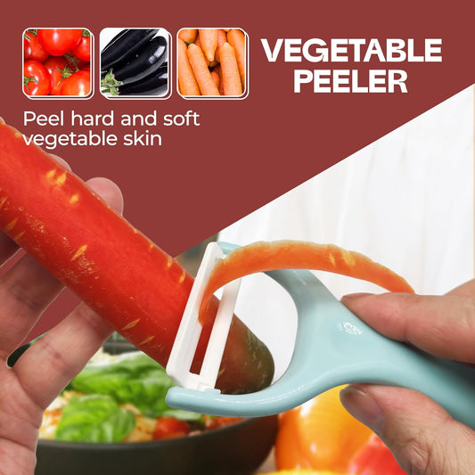 6-Pack Vegetable Peelers for Kitchen,Y Ceramic Peeler Safe Potato Peeler Set for Apple Veggie Carrot Fruit Zucchini Cucumber Peelers Bulk with Non-Slip Handle (Y)