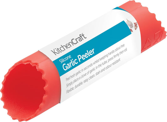 Silicone Garlic Peeler Tube, Red, 13.5 cm