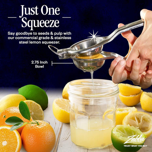 Innovee Group. 1 pack. Lemon Squeezer, Stainlees Steel Manual Citrus Press. Includes Lemon Recipes Ebook. Quality 18/10