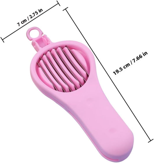 Metal Cherry Pitter Slicer 2-in-1 Manual Cherry Core Remover and Red Date Core Slicer for Kitchen Fruit Preparation Portable Pink Fruit Corer and Jujube