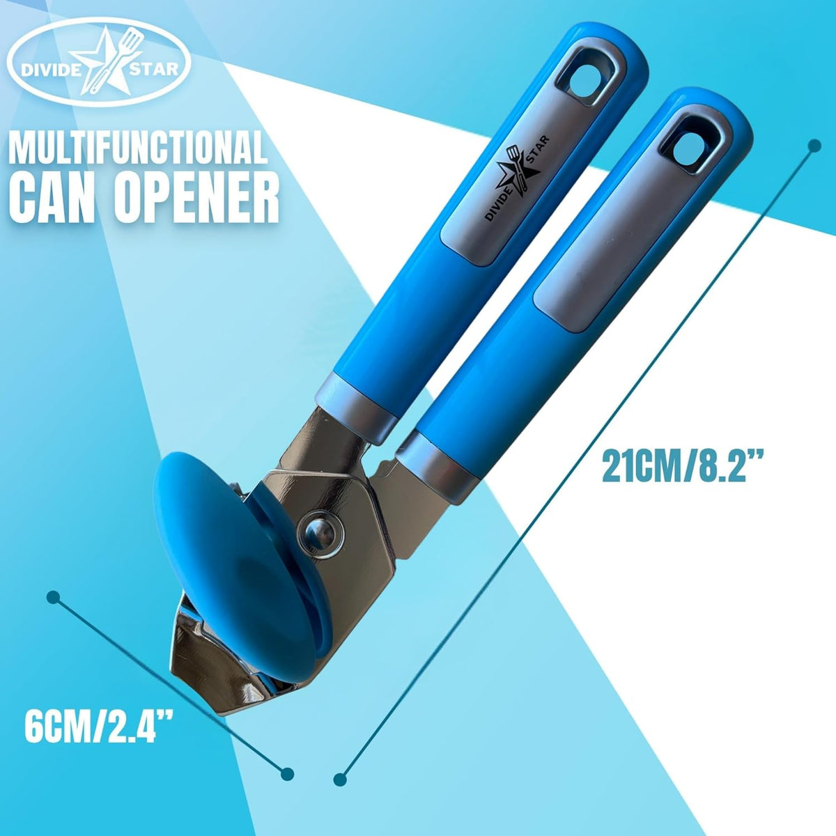 Manual Can Opener for Seniors, Blue