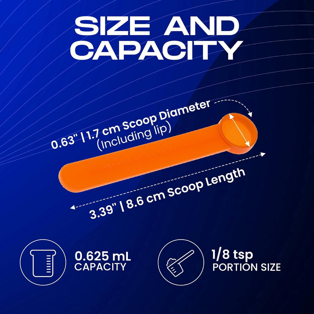 1/8 teaspoon scoop (1/8 teaspoon measuring spoon) plastic | (5, Clear)