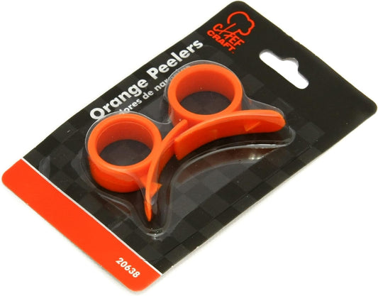 Select Plastic Orange Peeler, 2.25 inches in length 2 piece set, Orange