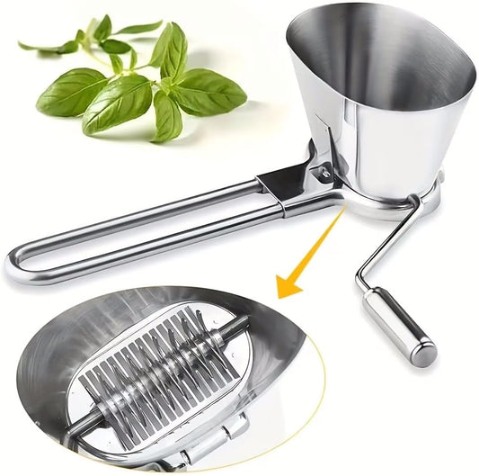 Manual Herb Chopper - Heavy-Duty Stainless Steel Kitchen Cutter, Portable Handheld Food Processor, Household Cooking Tool