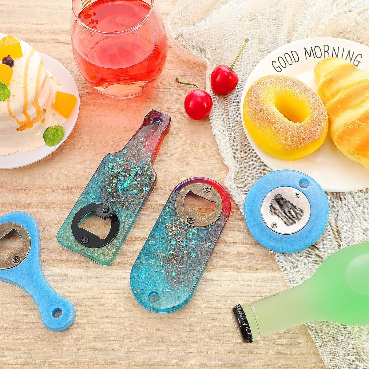 15 Set Bottle Opener Inserts Stainless Steel Insert with Screws Screwdriver