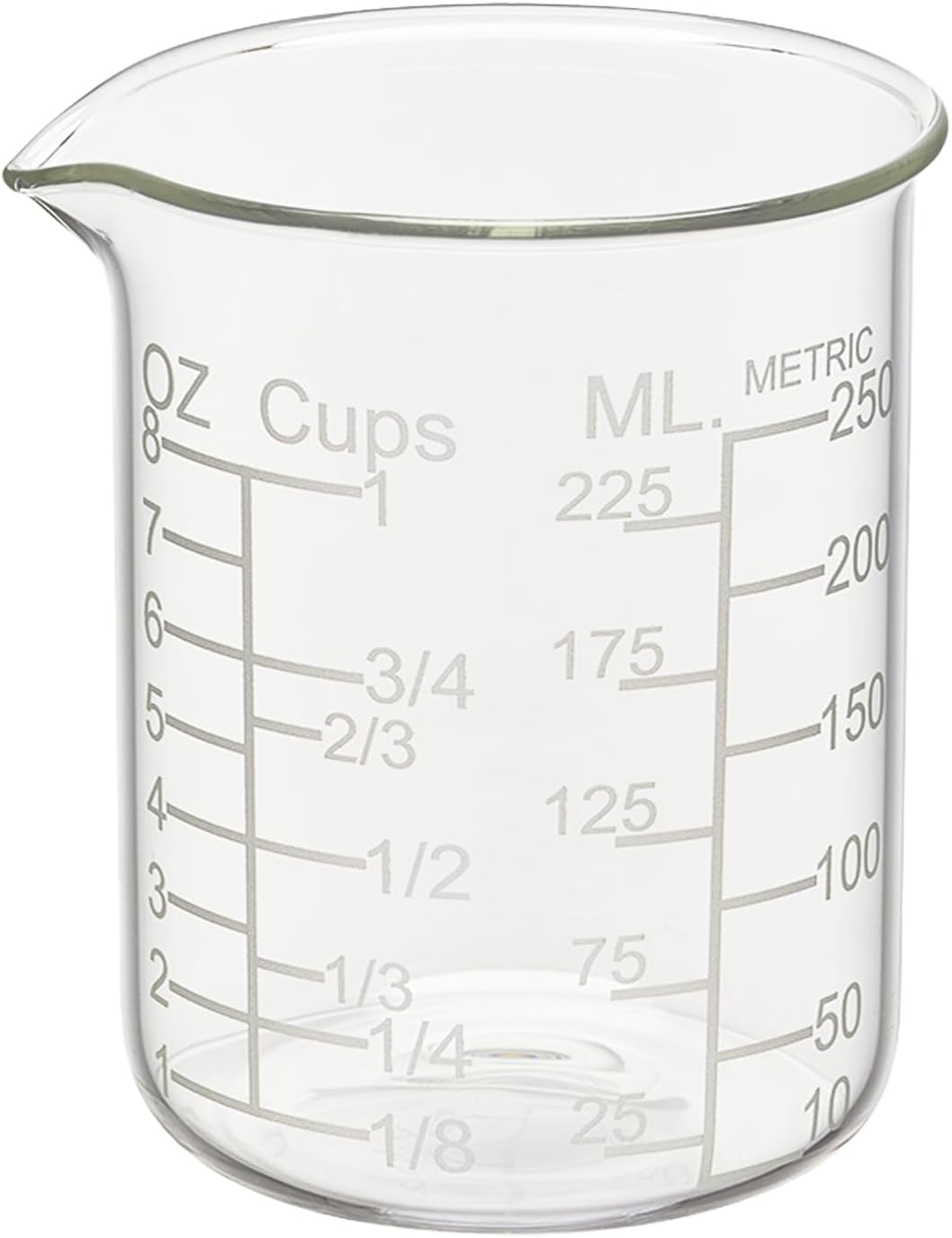 Ackers Etching Scale Measuring Glass V-Shaped Spout Made of High Borosilicate Glass Measuring for Kitchen or Restaurant, Easy to Read,30ML (1 Oz) 丨(2 Pack)