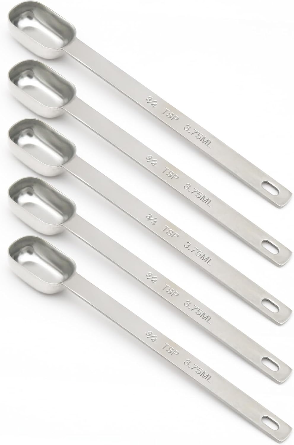 2PCS 1TSP(5ML) Measuring Spoon, Stainless Steel Long Handle Teaspoons