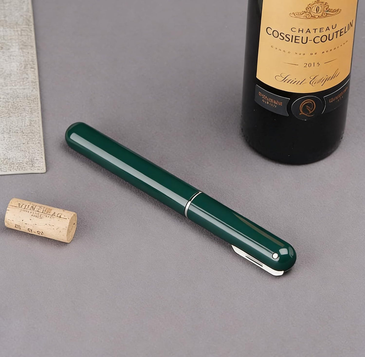 Wine Bottle Opener, Air Pressure Wine Corkscrew With Cutting Wine Bottle Foil Knife, Effortlessly Open Wine Bottles Without Damaging Corks, Easy-to-Use(Red)