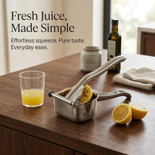 Hand Juicer Squeezer, Heavy Duty Stainless Steel Manual Citrus Juicer Press, for Lime Orange Grapefruit Tangerine, Easy Clean & Dishwasher Safe