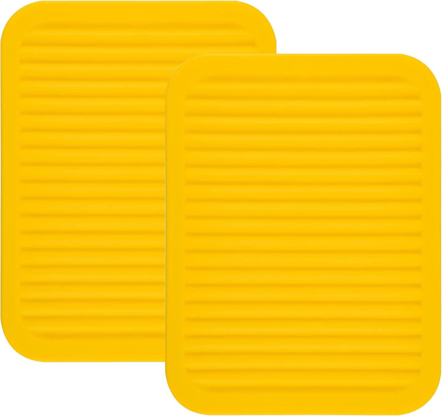 Silicone Trivets Mats for Hot Dishes and Hot Pots, Hot Pads for Countertops, Tables, Pot Holders, Spoon Rest Small Drying Mats Set of 2 Many Colors for Your Choose (Teal)