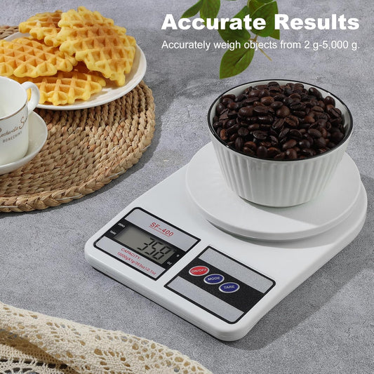 Digital Kitchen Scale Capacity, Stainless Steel Food Scale with oz/g Units | Replaceable Battery Power | Ideal for Meal Prep, Cooking, Baking