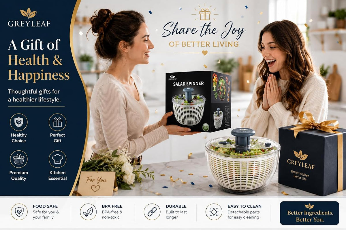 Salad Spinner 6.3Qt – Large Lettuce Spinner & Vegetable Washer, Fruit Washer Bowl with Strainer, BPA-Free Produce Cleaner & Dryer for Kitchen