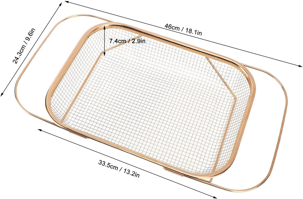 Stainless Steel Colander, Over The Sink Strainer Basket Kitchen S Er Gold Strainer Over The Sink Colander Basket for with Handles Fine Mesh Expandable Essentials (Silver)