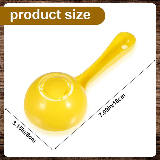 2Pcs Rice Paddle Scoop Mold For Rice Ball Making, Non-stick Sushi Mold Rice Ball Scooper for Rice Sushi Making, Rice Ball Spoon Sushi Making Tools Yellow for Home Kitchen Restaurant