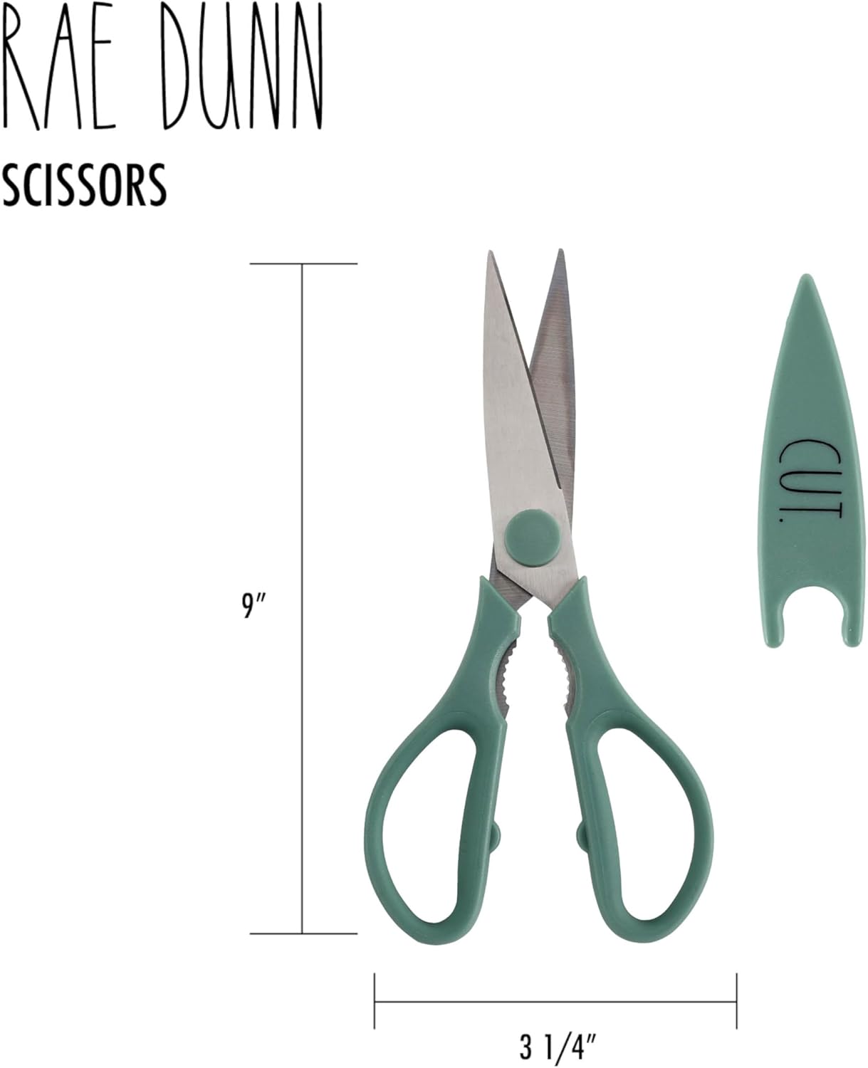 Kitchen Scissors- Stainless Steel Kitchen Shears, Cooking Scissors for Cutting Meat, Chicken, Herbs and Produce with Blade Cover and Soft Grip Handles (Brown)