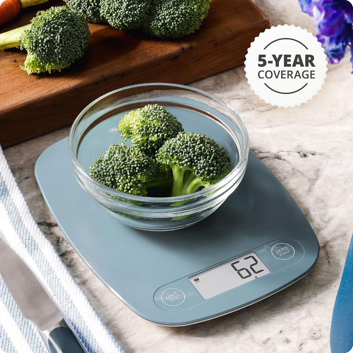 Food Scale, Slim & Compact Build, 1g Precision (Ash Gray)