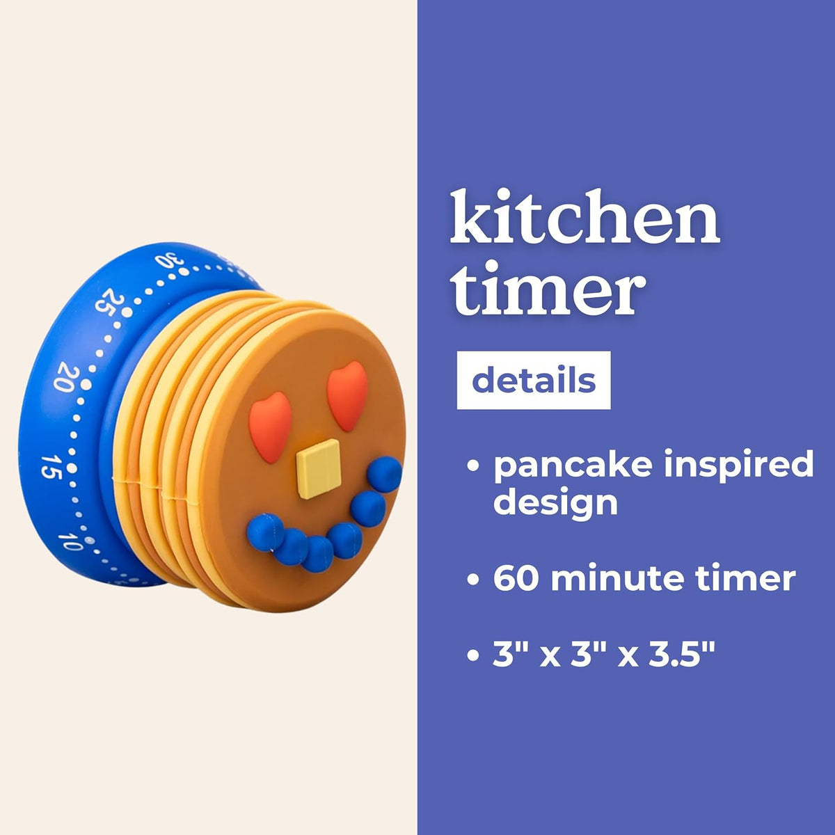 Novelty Kitchen Timer, Pancake Smile