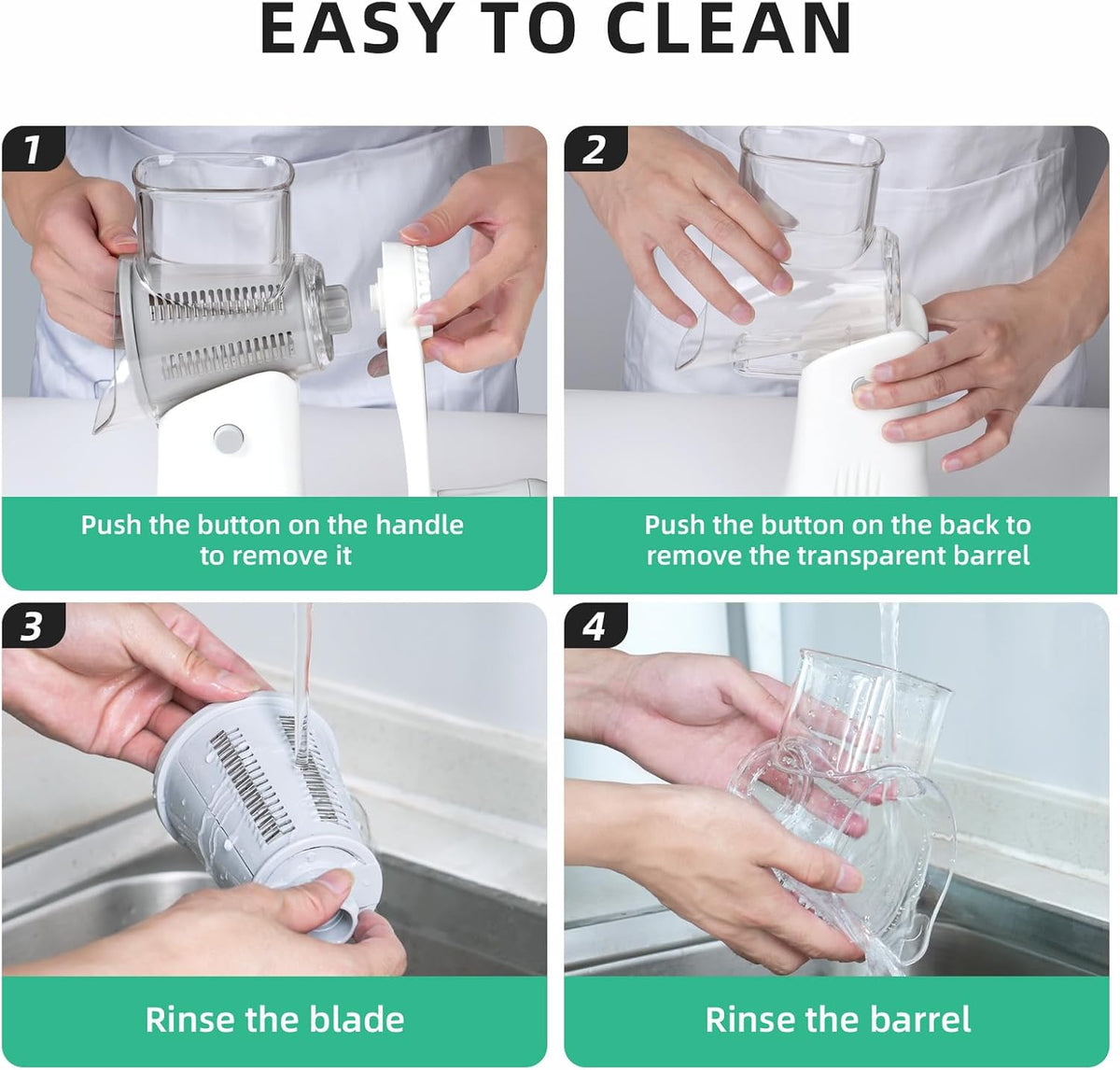 5 in 1 Rotary Cheese Grater Hand Crank with Reinforced Suction | Multifunctional Cheese Shredder, Coarse/Fine Shredding, Slicing & Chopping, Perfect for Veggies & Nuts, Easy to Use, Black