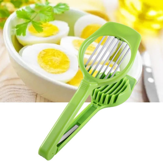 Stainless Steel Egg Slicer Boiled Egg Cutter Handheld Mushroom Kiwi Divider Tomato Cutter Egg Split Device Home Kitchen Bar Tool Multi-purpose Slicing Mould