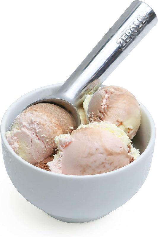 Size 10, in Silver 1010 Original Ice Cream Unique Liquid Filled Heat Conductive Handle Simple One Piece Aluminum Design Easy Release 20 Scoops per, 4-Ounce