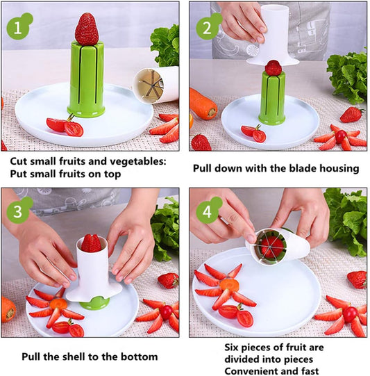 Carrot Cutter,Fruit Cutters,Grape Cutters Grape Slicer Honey Dispenser Potatoes Strawberry Slicer Vegetable Slicer For Kids Apple Slicer Multifunctional And Practical Fruit And Vegetable Kitchen Tools