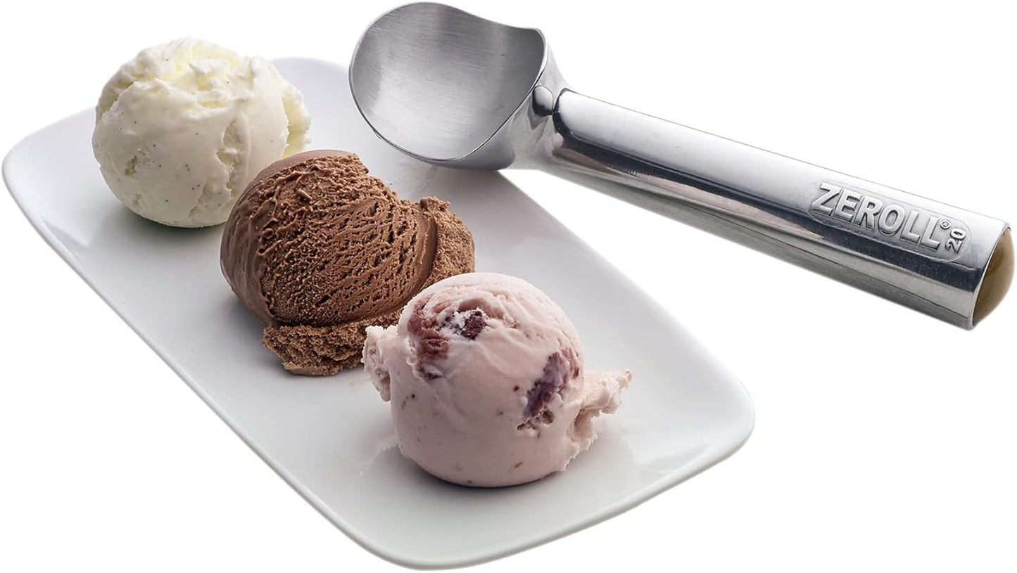 Size 20, in Silver 1020 Original Ice Cream Unique Liquid Filled Heat Conductive Handle Simple One Piece Aluminum Design Easy Release 40 Scoops per, 2-Ounce