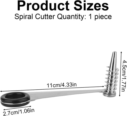 Stainless Steel Spiral Cutter, Portable Spiral Vegetable Cutters Vegetable Kitchen Tools Pragmatic Cutter for Potatoes Veggies Cucumber Carrots Fruit