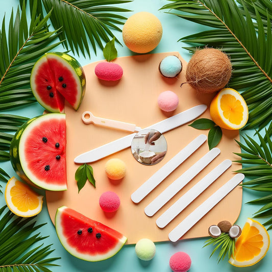 4 Pcs White Coconut Opener,Coconut Meat Scraper,Soft and Flexible Coconut Egg Tools Kitchen Utensils and Gadgets for Coconut Lovers Melon Ballers Melon Ballers