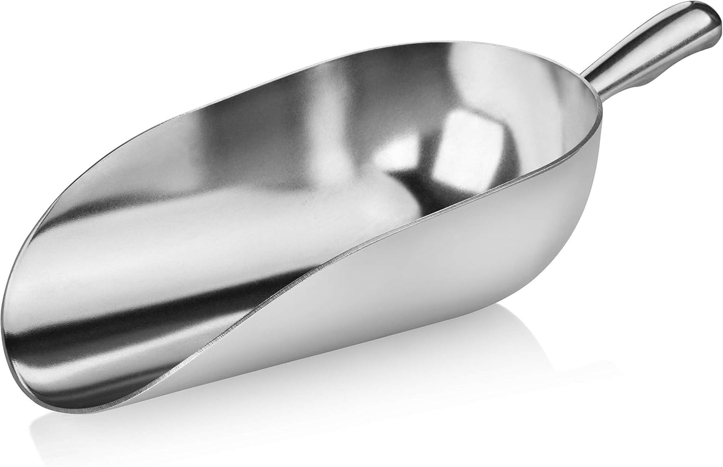 34509 One-Piece Cast Aluminum Round Bottom Bar Ice Flour Utility Scoop, 5-Ounce, Silver (Hand Wash Only)