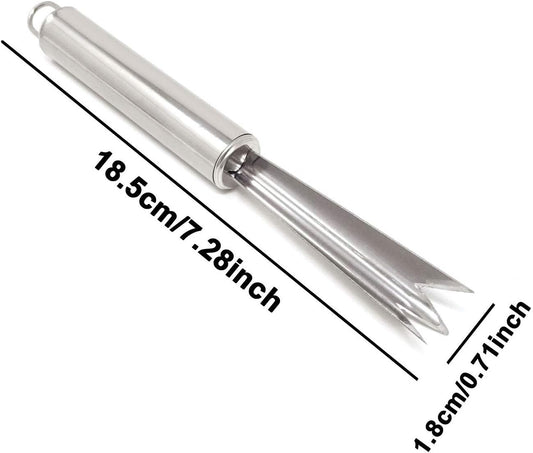2PCS Stainless Steel V Shape Pineapple Eye Peeler Remover for Home Fruit Store Supermarket