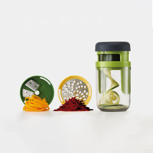 Spiro Hand Held Vegetable Slicer Spiralizer, Spaghetti Zoodle Zucchini Noodle Food Maker, Dishwasher safe - Green