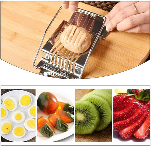 Egg Slicer for Hard Boiled Eggs, Stainless Steel Egg Cutter Tool