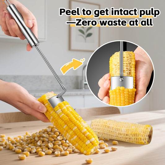 Corn peeler for corn on the cob - 2025 Heavy Duty Stainless Steel corn husker tool with Comfort Grip Handle Efficient Peeler for Fresh Corn | Home Kitchen, Restaurant & Outdoor Use(1 PCS)