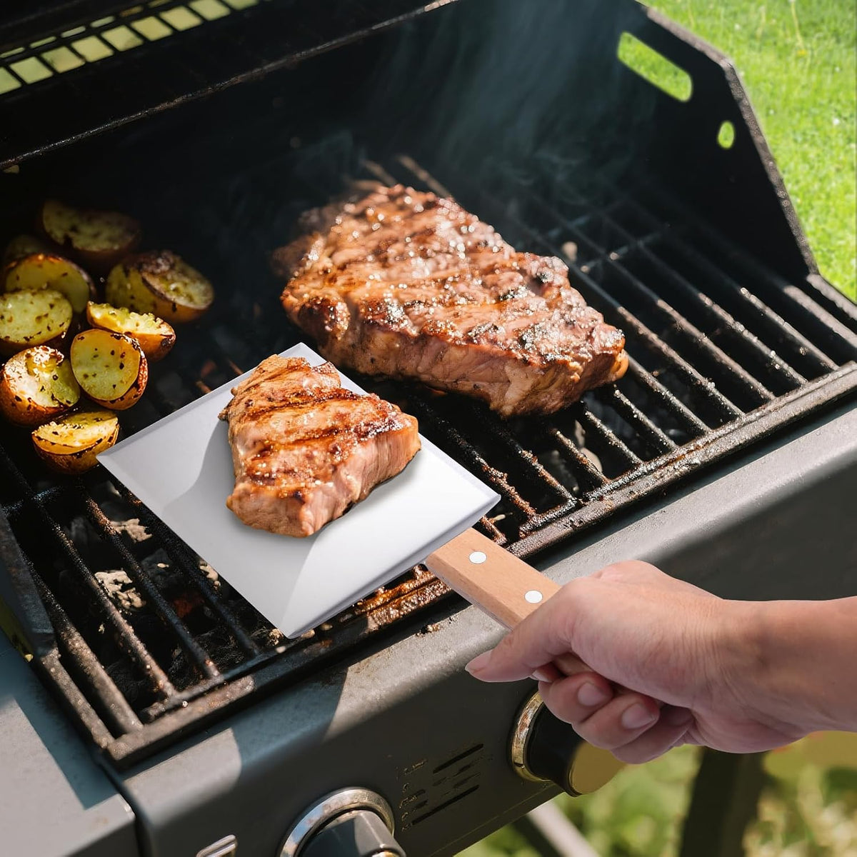 Blackstone Bench Scraper,Griddle Scraper for Blackstone, Heavy Duty Stainless Steel Grill Scraper,Dough Scraper Cutter for Bread and Pizza Cutter, Griddle Scraper Chopper