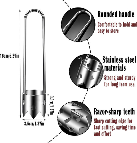 Red Bell Pepper Seed Corer Tool,Stainless Steel Fruit and Vegetable Corer Tool, Creative Bell Pepper Cutter Kitchen Utility Gadgets for Cored Bell Peppers, Apples, Pears