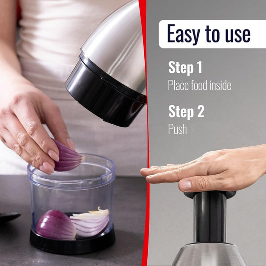 Vegetable Chopper - Onion Chopper - Pro Food Chopper - Veggie Chopper - Vegetable Chopper with Container - Hand Chopper - Slicer Dicer Cutter