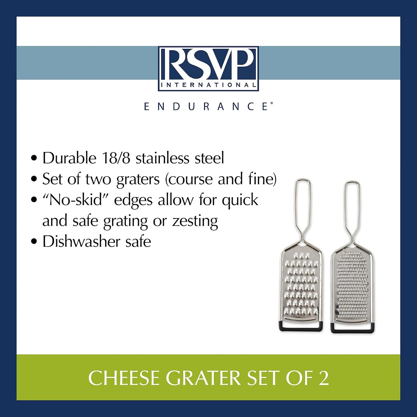 Endurance Kitchen Collection Multi-Use Cheese Grater Handheld Potato Slicer Shredder for Hard & Soft Cheeses, Vegetables & Zesting, 6 x 5 x 9-3/4-Inch, Non-Slip Bottom