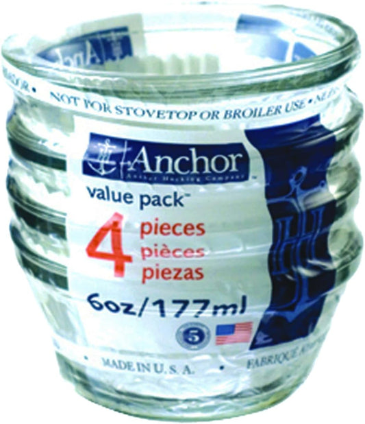 6-Ounce Glass Custard Cups, Set of 4